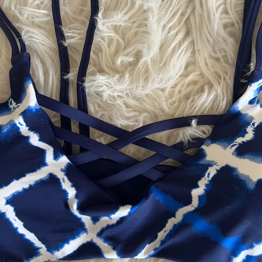 Tinibikini navy blue & white reversible bikini - Picture 5 of 5